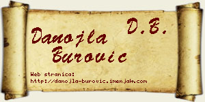 Danojla Burović vizit kartica